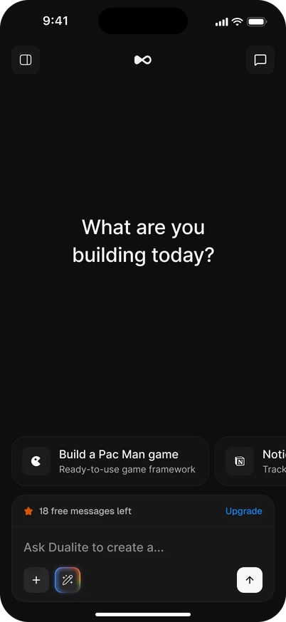 The home on a phone: What are you building today?, a starter and the prompt box